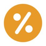 Percent sign in circle
